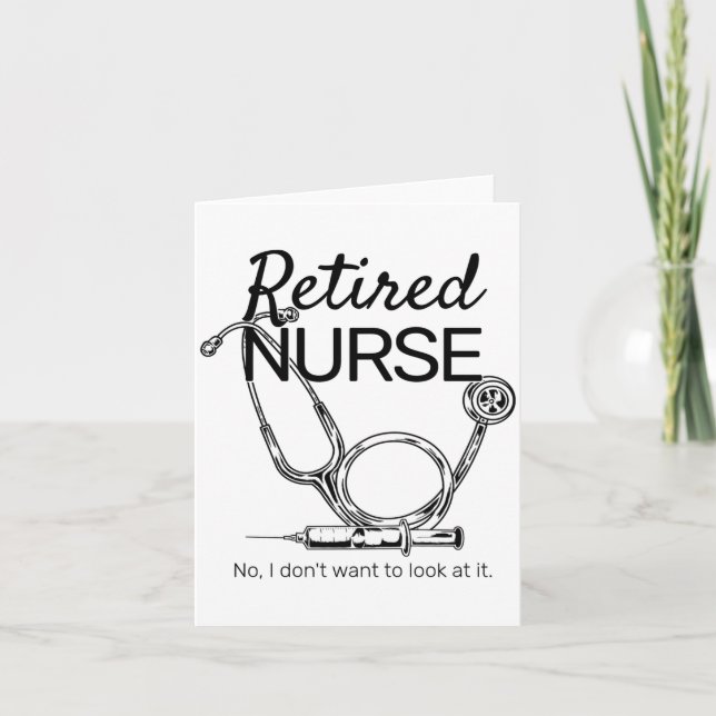 Retired Nurse Funny Nursing Retirement  Karte (Vorderseite)