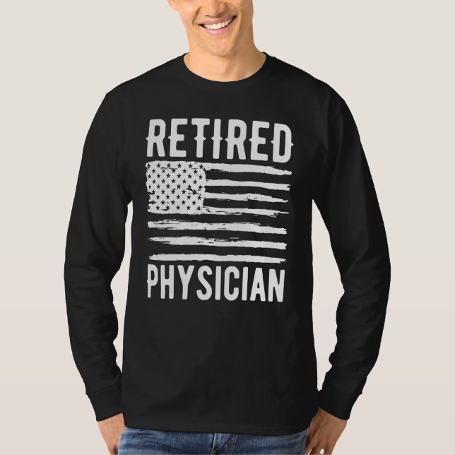 Retired Physician Assistant Profession American Fl T-Shirt (Vorderseite)