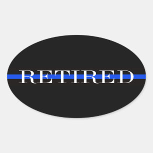 RETIRED POLICE OFFICER OVAL AUTOAUFKLEBER OVALER AUFKLEBER