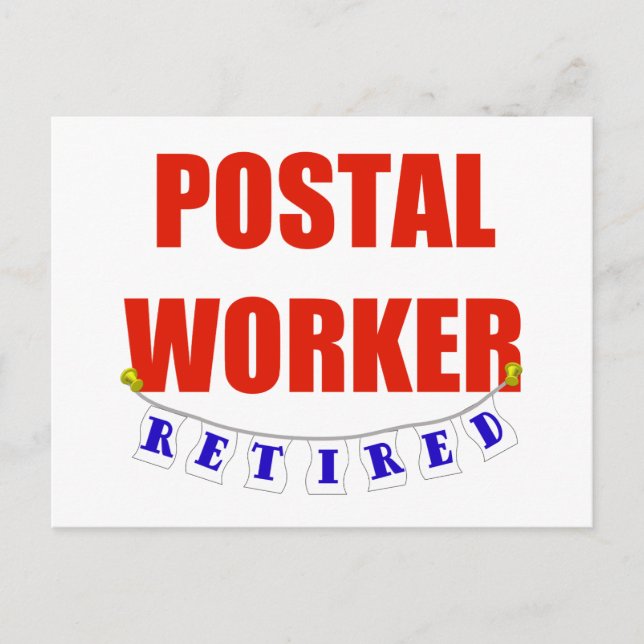 RETIRED POSTAL WORKER POSTKARTE (Vorderseite)