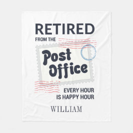 Retired Postal Worker Retirement Mailman Fleecedecke