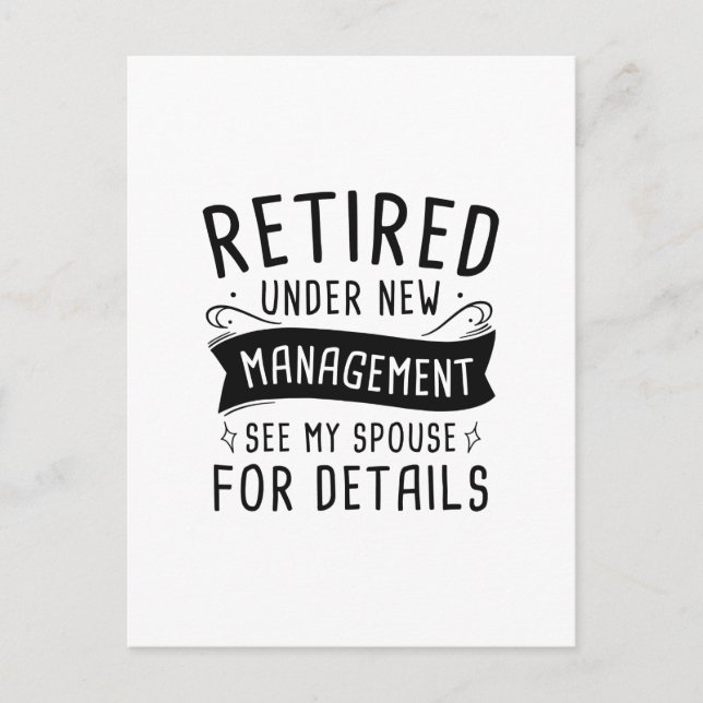 Retired Postkarte (Vorderseite)