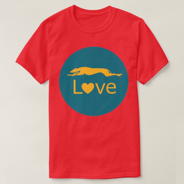Retired Racing Greyhound Love  T-Shirt (Design vorne)
