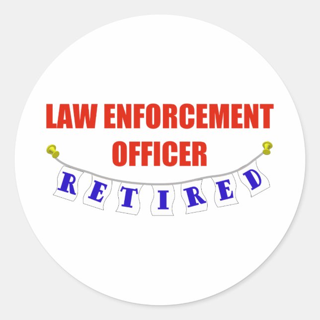 RETIRED RECHTSDURCHSETZUNGSOFCR RUNDER AUFKLEBER (Vorderseite)