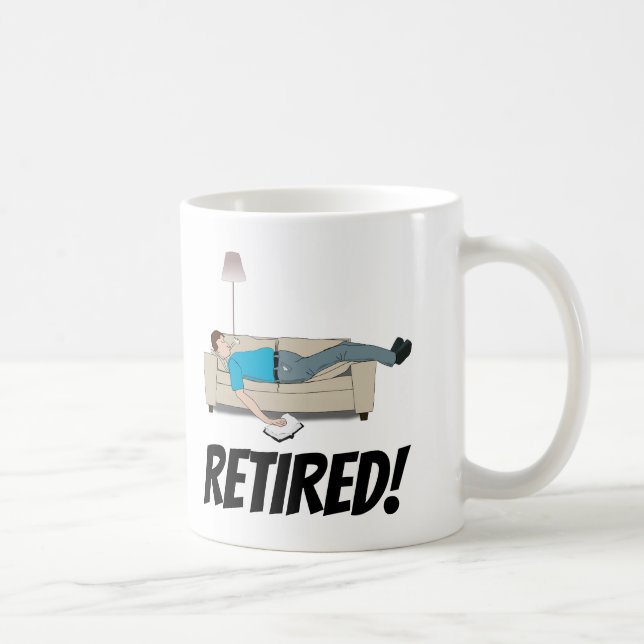 RETIRED RETIREMENT KAFFEE TASSE FÜR IHN (Rechts)