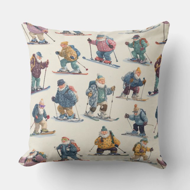 Retired Santa Claus North Pole Ski Club Kissen (Vorderseite)