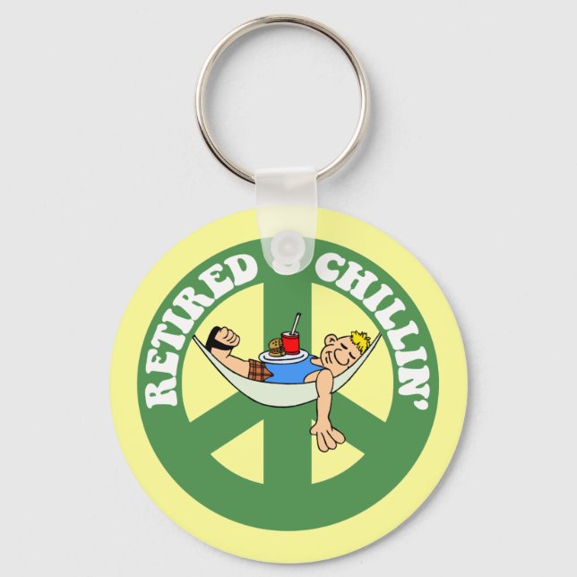 Retired Schlüsselanhänger (Vorderseite)