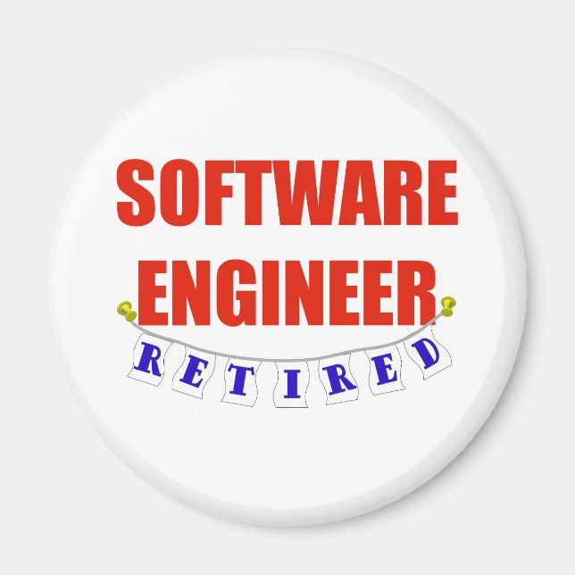 RETIRED SOFTWARE ENGINEER MAGNET (Vorne)