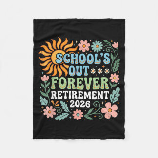 Retired Teacher 2026 Retired Life Teacher Fleecedecke