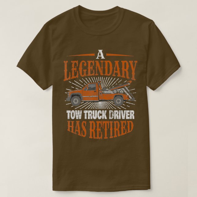 Retired Tow Truck Driver Retirement Gift T-Shirt (Design vorne)