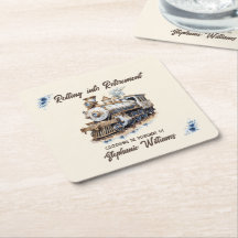 Retired Travel Theme Rolling into Retirement Train