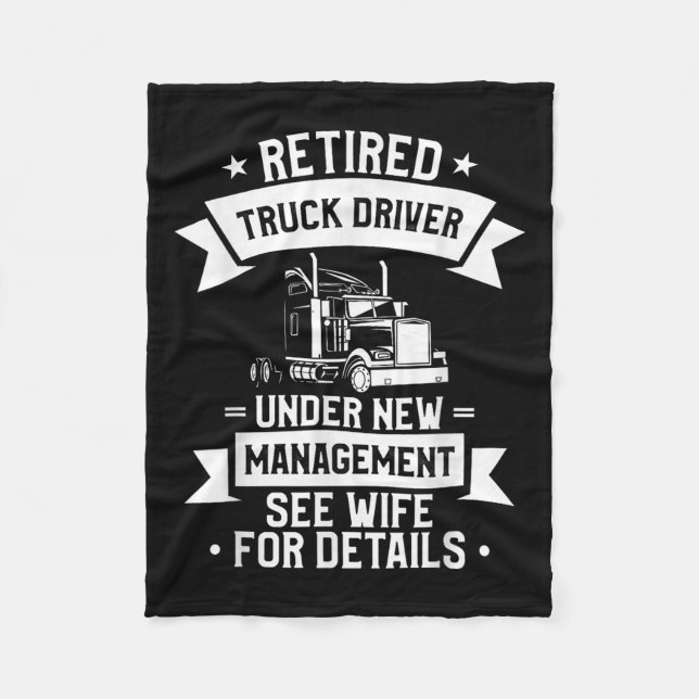 Retired Truck Driver Funny Retirement Quote For A  Fleecedecke (Vorderseite)