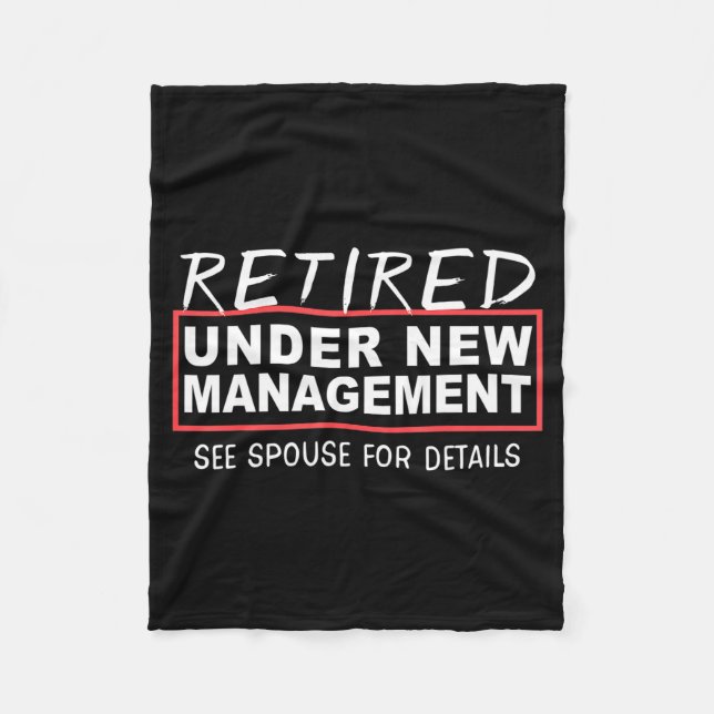 Retired Under New Management See Suse Funny Retire Fleecedecke (Vorderseite)