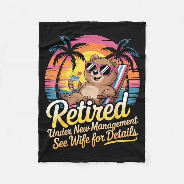 Retired Under New Management See Wife For Details  Fleecedecke (Vorderseite)