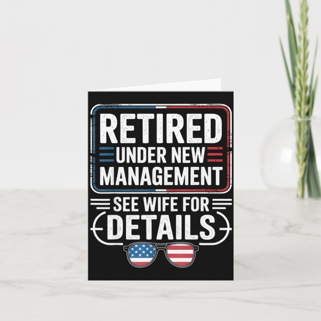 Retired Under New Management See Wife For Details  Karte (Vorderseite)