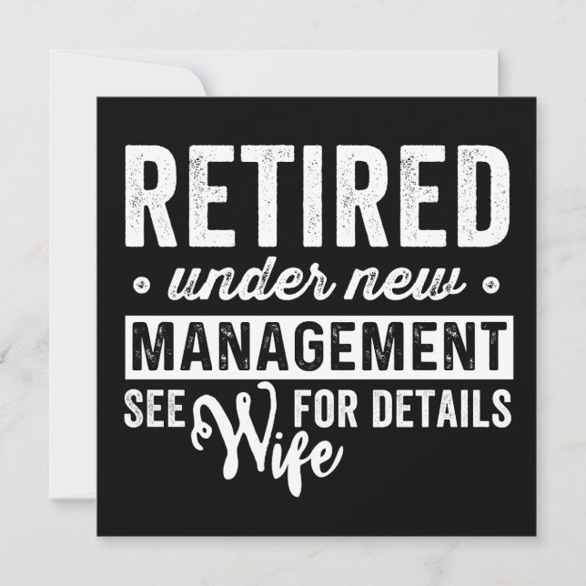 retired under new management see wife for details. save the date (Vorderseite)