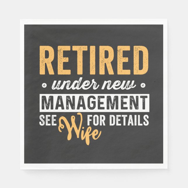 Retired under new management wife for details. serviette (Vorderseite)
