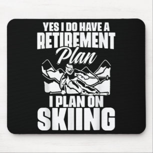Retiree Funny Retirement Rental Pension Skiret Mousepad