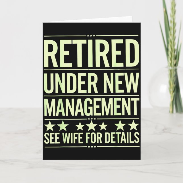 Retirement Art For Men Dad Husband Retired Retirem Karte (Vorderseite)