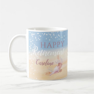 Retirement Beach Coastal Seashell Kaffeetasse