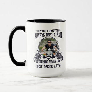 Retirement Biker Dad Custom Picture Tasse