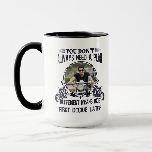 Retirement Biker Dad Custom Picture Tasse (Links)