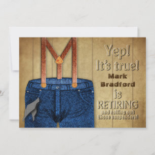 RETIREMENT - Blaue Jeans und Aufhänger - Name
