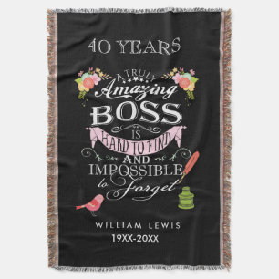 RETIREMENT BOSS GIFT Blumendecke verlassend Decke