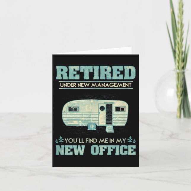 Retirement Funny Camping Rv Caravan Geschenk Retir Karte (Vorderseite)