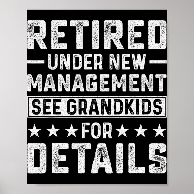 Retirement Gag Party Retired Under New Management  Poster (Vorne)