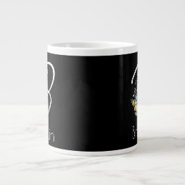 Retirement gift employer Monogram wildflower Jumbo-Tasse