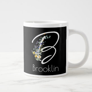 Retirement gift employer  Monogram wildflower Jumbo-Tasse