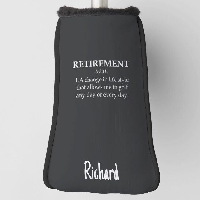 Retirement Golf Gifts Retiree Retired Golfer Funny Headcover (Rotieren 90)