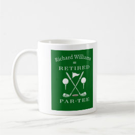 Retirement Golf Modernes Emblem Golf Clubs müde Kaffeetasse