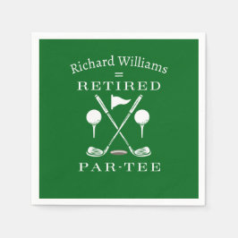 Retirement Golf Modernes Emblem Golf Clubs müde Serviette