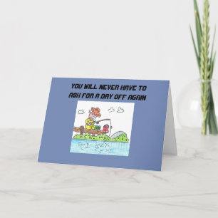 RETIREMENT GREETING CARD - ALTER FISCHER KARTE