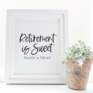 Retirement is Sweet, Enjoy a Treat - Retirement Pa Sockelschild