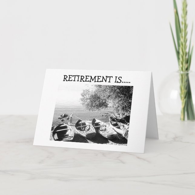 "RETIREMENT IST IHRE ZEIT - GENIESSEN" KARTE (Vorderseite)