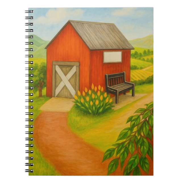 Retirement Notebook | Red Shed Garden Path Notizblock (Vorderseite)