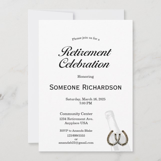 Retirement Party Announcement Western theme Einladung (Vorderseite)