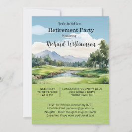 Retirement Party Golf Theme Invitation Einladung