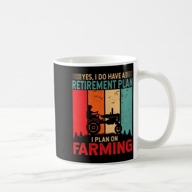 Retirement Plan I Plan On Farming Funny Farmer  Kaffeetasse (Rechts)