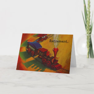 Retirement Railroad Metaphor Steam On Train track! Karte