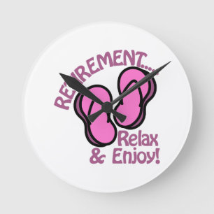 Retirement Runde Wanduhr