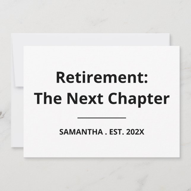 Retirement: The Next Chapter Funny Retirement Card Karte (Vorderseite)