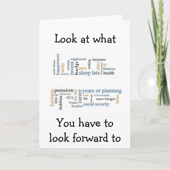 RETIREMENT UND ALLES, WAS SIE FREUEN MÜSSEN KARTE (Vorderseite)