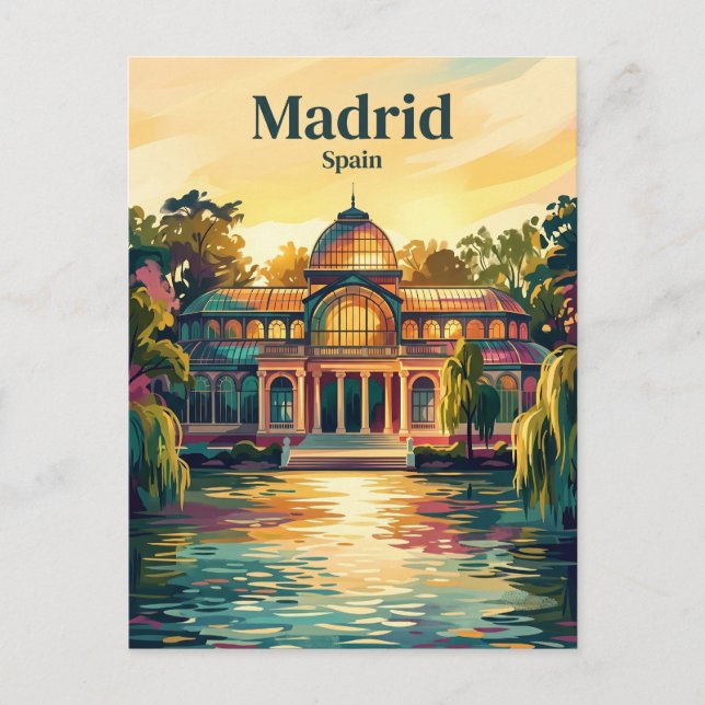Retiro-Park Spanien Postkarte (Vorderseite)