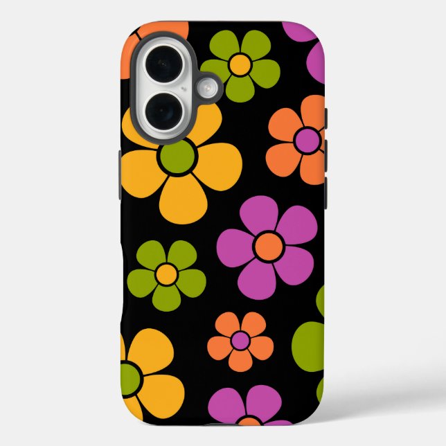 Reto 1960er Style Mid Mod Floral Pattern Case-Mate iPhone Hülle (Rückseite)