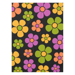 Reto 1960er Style Mid Mod Floral Pattern Tischdecke