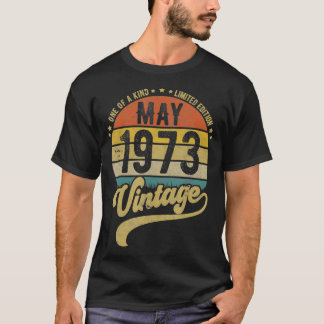 Reto Vintag 48. Geburtstag, Geboren im Mai 1973 T-Shirt
